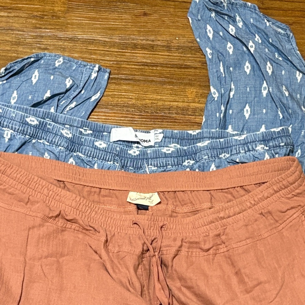 Women’s 2 Cotton Linen Pants Bundle XXL